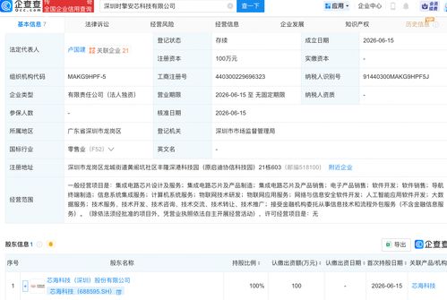 芯海科技成立新公司，布局人工智能与集成电路芯片业务